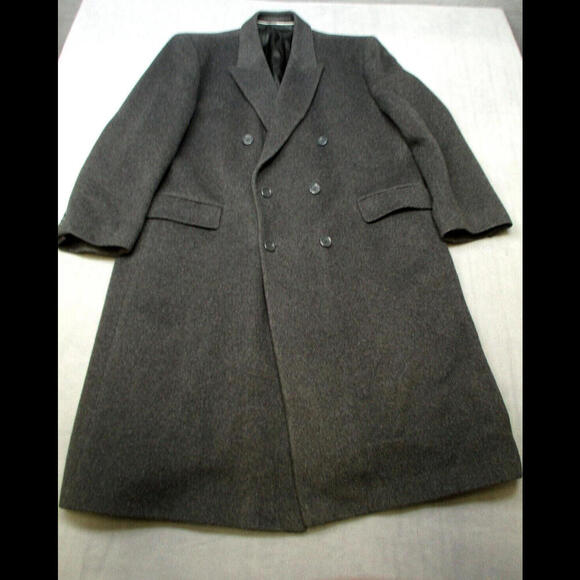 Other - JELLER Vintage 100% CASHMERE Long Button Up Coat From HUNGARY with Pockets Gray